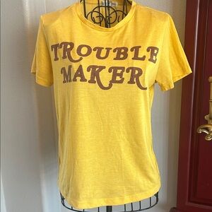 Yellow 'Trouble Maker' Short Sleeve Tee